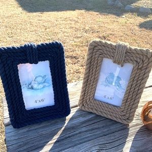 Beautiful Rope Picture Frames. (NWOT)